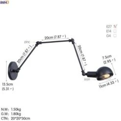 Applique Murale Antique à Bras Articulé Rustic 30 Applique Murale Antique à Bras Articulé Rustic -Lumeers Boutique product image 979779614 b2d39dfa 2a8b 4b05 9e5a 7c8ca0eedb45