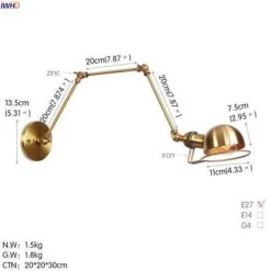 Applique Murale Antique à Bras Articulé Rustic 26 Applique Murale Antique à Bras Articulé Rustic -Lumeers Boutique product image 979779618 575c9954 36f6 4f52 b18e dfb60402fc23