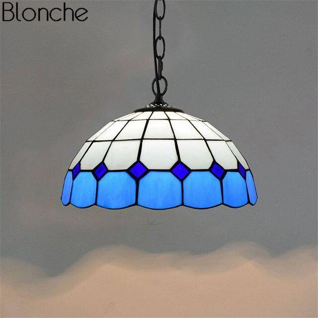 Suspension Tiffany Vitrail Coloré Mediteraneen 5 Suspension Tiffany Vitrail Coloré Mediteraneen – Image 3