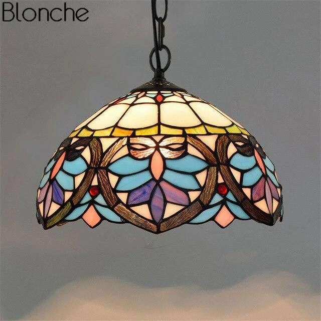 Suspension Tiffany Vitrail Coloré Mediteraneen 10 Suspension Tiffany Vitrail Coloré Mediteraneen – Image 8