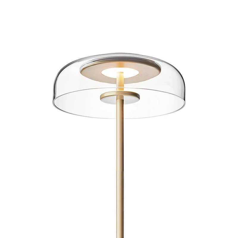 Lampadaire Doré Avec Abat-jour En Verre Arrondi 7 Lampadaire Doré Avec Abat-jour En Verre Arrondi – Image 5