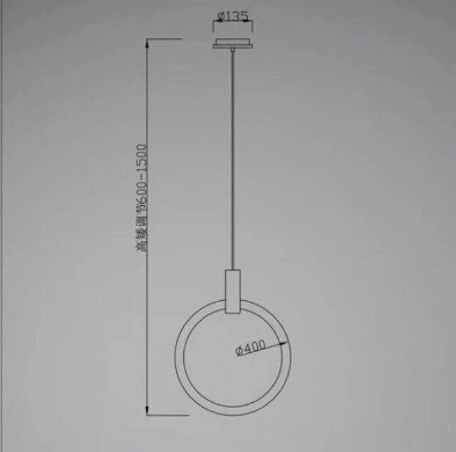 Suspension Design Cercle éclairé Scandinave 11 Suspension Design Cercle éclairé Scandinave – Image 9