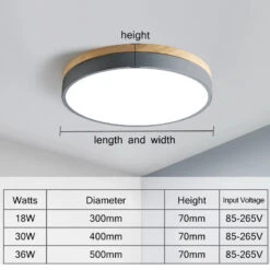 Rond 7 Couleurs Nordique LED Plafonniers Pour Salon Chambre Plafonniers En Bois 3 Lumières Couleur Réglable Couloir Balcon -Lumeers Boutique rond 7 couleurs nordique led plafonniers pour salon chambre plafonniers en bois 3 lumi res couleur r glable couloir balcon 4