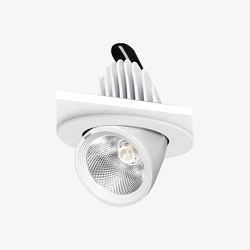 Spot Rond à LED Pivotable à 360° En Aluminium Blanc 3 Spot Rond à LED Pivotable à 360° En Aluminium Blanc