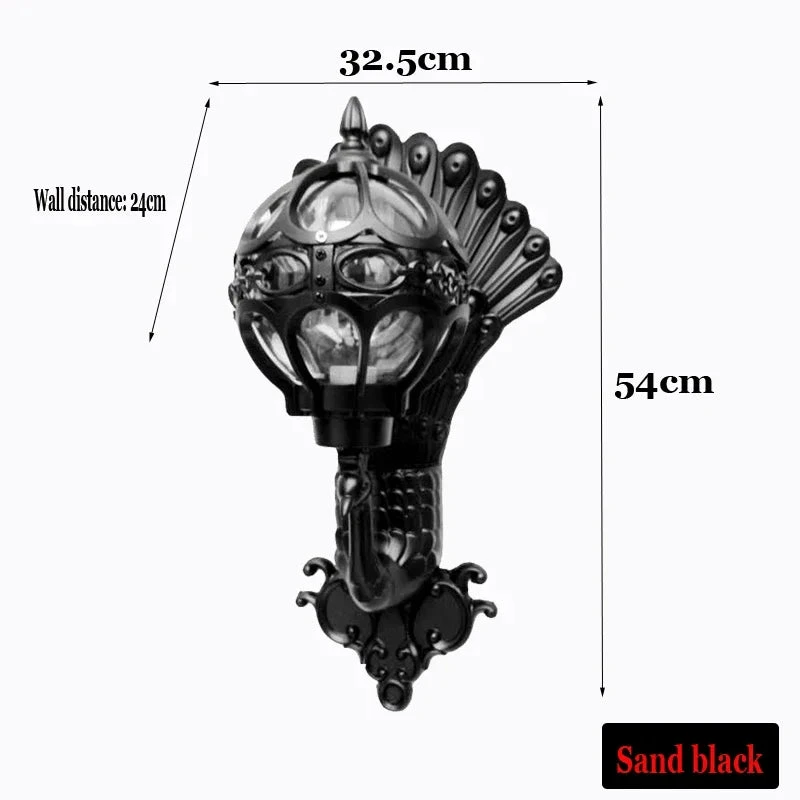 Applique Murale Style Européen Rétro Paon Led Hôtel Art Balcon Villa Porte Lumière Adapté à L'éclairage Intérieur/extérieur 10 Applique Murale Style Européen Rétro Paon Led Hôtel Art Balcon Villa Porte Lumière Adapté à L'éclairage Intérieur/extérieur – Image 8
