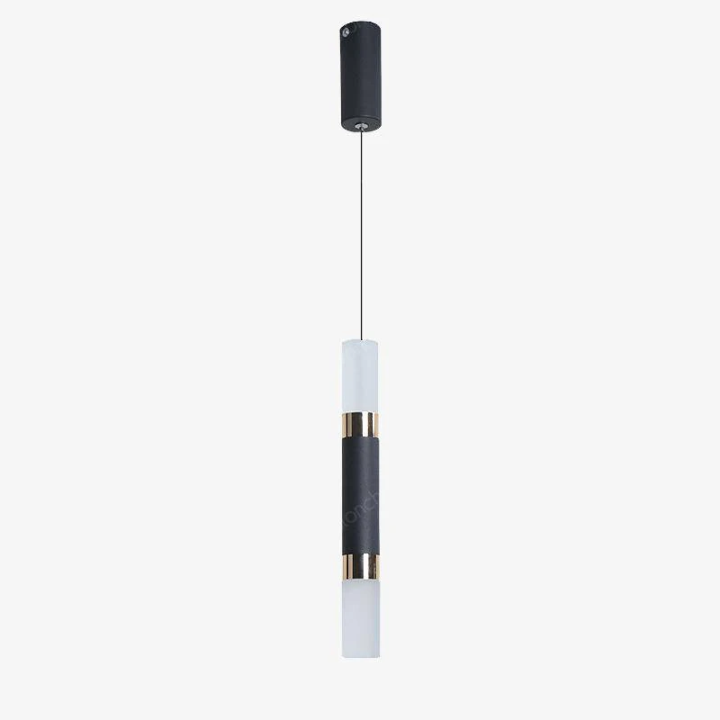 Suspension Cylindrique Design LED En Metal Noir Loft 3 Suspension Cylindrique Design LED En Metal Noir Loft