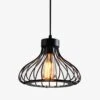 Suspension Design Industriel Avec Lampe En Cage