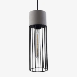 Suspension Design LED En Métal Style Cage Rétro Coffee