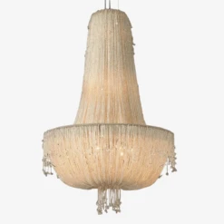 Suspension En Cristal Transparent Au Design Rétro Et Luxueux