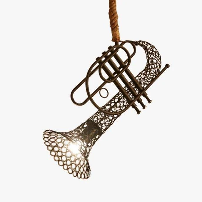 Suspension En Forme De Trompette En Cage Métalique Loft 3 Suspension En Forme De Trompette En Cage Métalique Loft