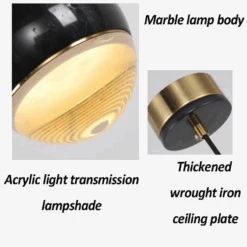 Suspension En Marbre à Led Style Nordique Pour Espaces Modernes 16 Suspension En Marbre à Led Style Nordique Pour Espaces Modernes -Lumeers Boutique suspension en marbre led style nordique pour espaces modernes 5
