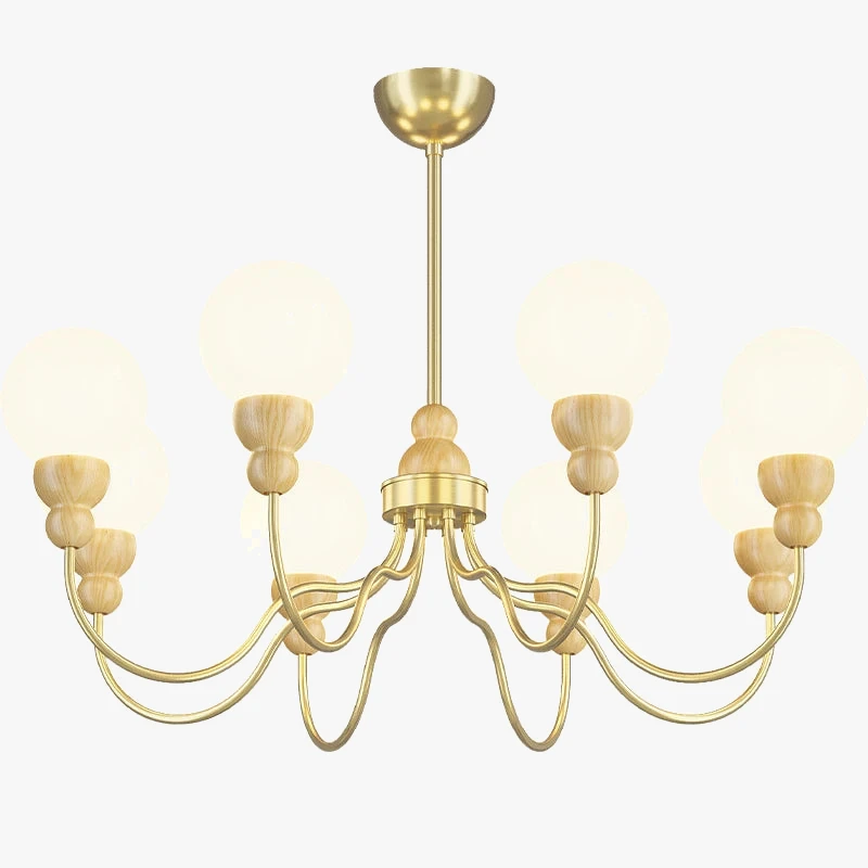 Suspension En Verre Rétro Avec éclairage Led En Bois 8 Suspension En Verre Rétro Avec éclairage Led En Bois – Image 6