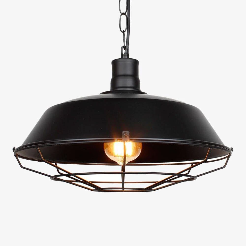 Suspension Industrielle à LED Avec Cage En Métal Rétro Loft 3 Suspension Industrielle à LED Avec Cage En Métal Rétro Loft