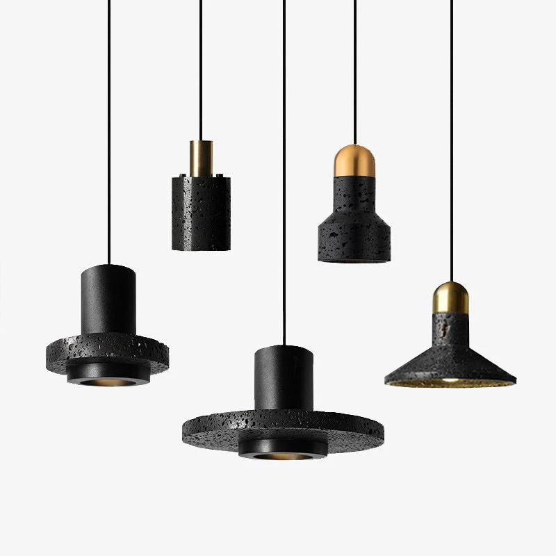 Suspension Industrielle Noir Et Doré Terrazzo 3 Suspension Industrielle Noir Et Doré Terrazzo