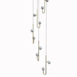 Suspension LED Escalier Colimaçon Plafond Lustre Moderne Luxe