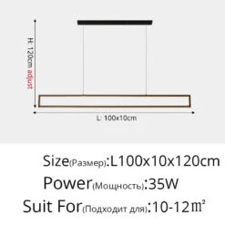 Suspension Led Moderne Pour éclairage Intérieur Rectangulaire -Lumeers Boutique suspension led moderne pour clairage int rieur rectangulaire 6