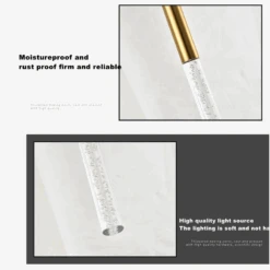 Suspension à Led Tube à Bulles En Acrylique Pour Décoration Intérieure -Lumeers Boutique suspension led tube bulles en acrylique pour d coration int rieure 1