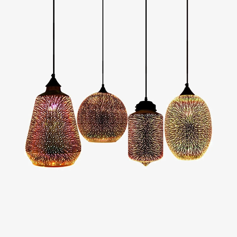 Suspension Moderne En Verre Multicolore 3D Kaili 3 Suspension Moderne En Verre Multicolore 3D Kaili