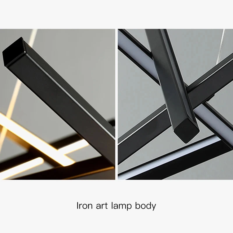 Suspension Moderne à Led Au Design Rectangulaire élégant 7 Suspension Moderne à Led Au Design Rectangulaire élégant – Image 5