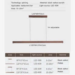 Suspension Moderne à Led En Bois Avec Télécommande Pour éclairage Intérieur 13 Suspension Moderne à Led En Bois Avec Télécommande Pour éclairage Intérieur -Lumeers Boutique suspension moderne led en bois avec t l commande pour clairage int rieur 3