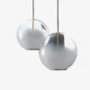 Suspension Moderne LED En Boule De Verre Blanc Nordic