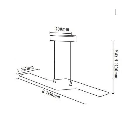 Suspension Moderne LED En Zig Zag Argenté Maya 7 Suspension Moderne LED En Zig Zag Argenté Maya – Image 5
