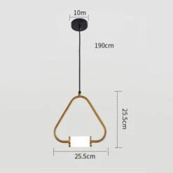 Suspension Moderne LED Tubes Dorés Avec Forme Géométrique Nyla -Lumeers Boutique suspension moderne led tubes dores avec forme geometrique nylatriangle
