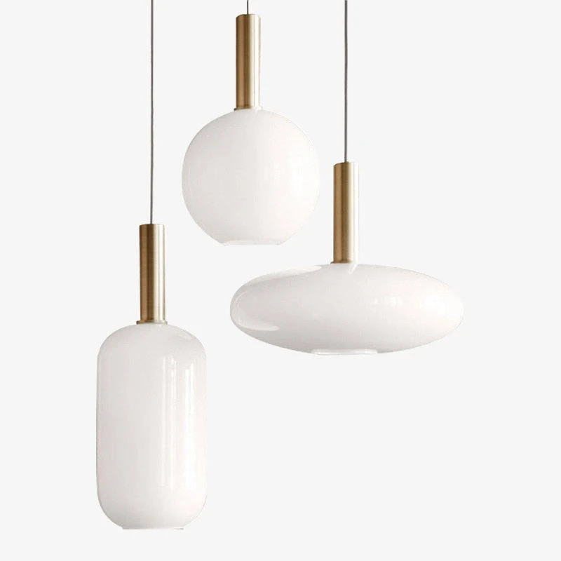 Suspension Moderne Ovale En Verre Blanc Valette 3 Suspension Moderne Ovale En Verre Blanc Valette