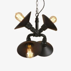 Suspension Vintage LED Tuyaux Noués Réglables Liveria