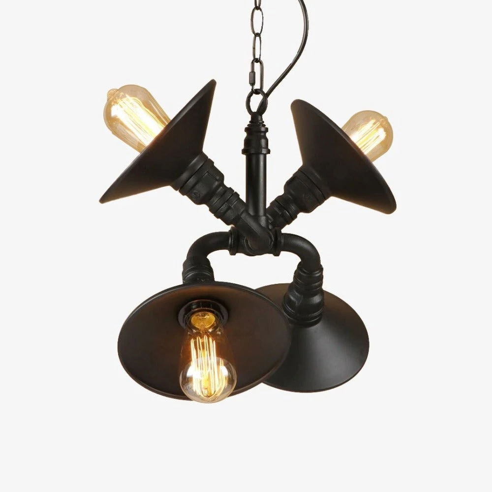 Suspension Vintage LED Tuyaux Noués Réglables Liveria 3 Suspension Vintage LED Tuyaux Noués Réglables Liveria