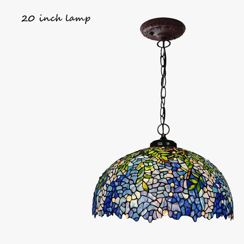 Tiffany Suspension Vitrail Glycine Abat-jour Suspension Salon Hôtel Villa Rétro Art Créatif Suspension 12 Tiffany Suspension Vitrail Glycine Abat-jour Suspension Salon Hôtel Villa Rétro Art Créatif Suspension – Image 10
